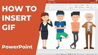 HOW TO INSERT GIF IN POWERPOINT [upl. by Ardnua]