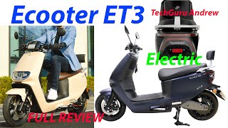 Ecooter ET3 Motorcycle Scooter Full Review [upl. by Ynamreg712]