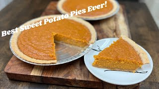 The Easiest and BEST Sweet Potato Pies Holiday Baking [upl. by Husein877]