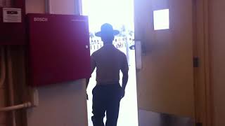 USMC Chief Drill Instructor Marching Recruits [upl. by Boot]