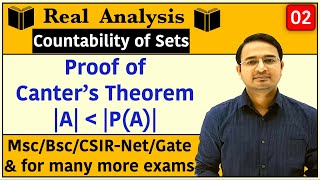 Cantors Theorem with proof  Countability of Sets  Real Analysis  lec02 [upl. by Krause]