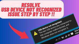 USB device Not Working Solutions for Device Not Recognized in Windows 10 [upl. by Ailecra]