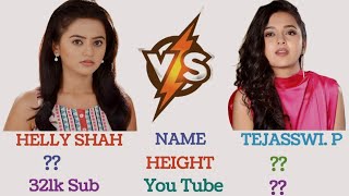 TEJASSWI PRAKASH VS HELLY SHAH COMPARISON🤔 [upl. by Nnylsoj]