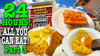 Eating at Golden Corral for 24 HOURS • Stealth Camping • Part 3 [upl. by Nidnarb]