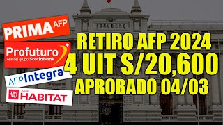 RETIRO AFP 4UIT 2024 HOY SE APROBÓ EN CODECO HAY NOVEDADES CONGRESITA SI CUMPLIÓ SU PALABRA [upl. by Hagerman]