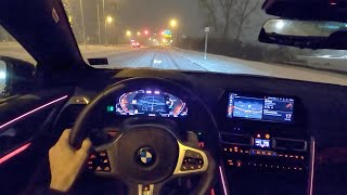 2020 BMW 840i xDrive Gran Coupe  POV Winter Driving Impressions [upl. by Mckeon]