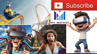 Virtual reality Roller Coaster gaming 🎢 360° [upl. by Jannel800]