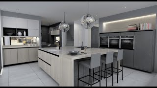 Ex Display Hacker Kitchen in Nordic Oak amp Black Steel with Island Worktops and Appliances [upl. by Rratsal]