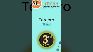 Spanish Ordinal numbers Vocabulary shorts spanishvocabulary [upl. by Howland]