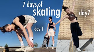 Learning to Skateboard in 7 days  Ollie Progression  Beginner Skateboard Tricks [upl. by Atiek]