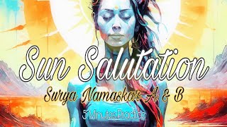 5 Minutes Jivamukti Sun Salutation Practice 🌞 [upl. by Aicinoid]