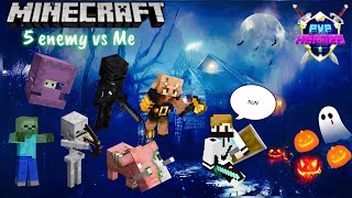 1v5 pvp With Minecraft crazy spawner Pro orko gaming Minecraft Gameplay Part 2  🥶😎😃😖🙏😮 [upl. by Tarra]