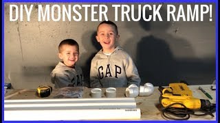 How to Build a Ramp for Toy Monster Jam Trucks Do It Yourself [upl. by Rese]