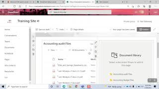 2 8 SharePoint Site Page for Document management [upl. by Lertnek163]