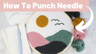 HOW TO PUNCH NEEDLE  HOW TO THREAD A PUNCH NEEDLE  HOW TO USE A PUNCH NEEDLE  TUTORIAL [upl. by Stuppy]