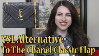 YSL Envelope Bag Review  What Fits Chanel Classic Flap Alternative [upl. by Parthena]