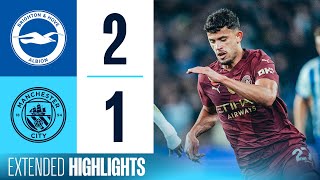 EXTENDED HIGHLIGHTS  Brighton 21 Man City  Haaland scores in City defeat [upl. by Animrac]