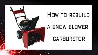 How to rebuild a carburetor [upl. by Hannahc]