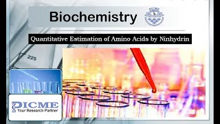 Quantitative Estimation of Amino Acids by Ninhydrin  PICME Labs  Biochemistry I [upl. by Redep363]