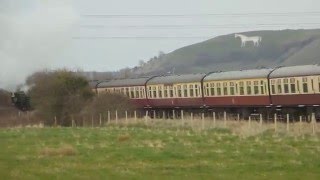 60163 Tornado Passing Westbury 020416 [upl. by Nela]