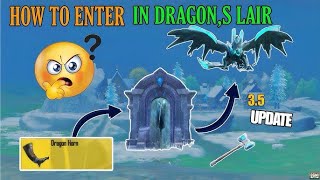 HOW TO ENTER DRAGONS LAIR IN BGMI PUBGI✅ BGMI 35 NEW UPDATE DRAGONHORN LOCATION [upl. by Ahsaetan442]