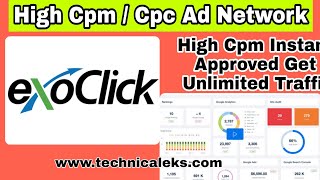 ExoClick High Cpm Ad Network Instant Approved Trick Bloggers Google Adsense Alternative ads network [upl. by Ahcropal]