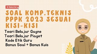 BAHAS SOAL TEKNIS PPPK 2023 SESUAI KISI KISI pppk2023 pppkguru [upl. by Sholes956]