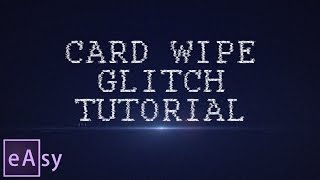 Card Wipe Glitch  Easy After Effects tutorial by IlyaG [upl. by Brenk856]