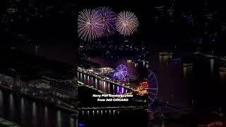 Navy Pier Fireworks View from 360 CHICAGO Observation Deck fireworks chicagofireworks NavyPier [upl. by Ihpen]