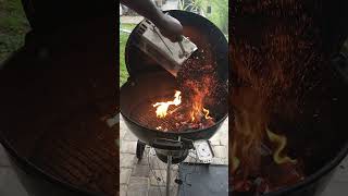 How to grill chicken on Weber Kettle cookinwidkunchi bbq bbqlife bbcharcoal team foodtoktv [upl. by Bernat55]