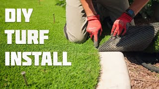 How To Install Artificial Turf  DIY Artificial Grass [upl. by Luba619]