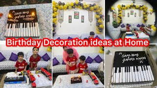 Birthday Decoration ideas at home how to decorate birthday party at home room decorating ideas [upl. by Yltneb]