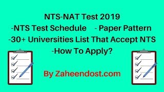 NTSNAT Test 2020 Complete Guidance About NTS Test [upl. by Retsim]