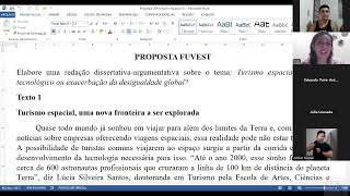 Redação da Fuvest Turismo espacial [upl. by Bride]