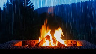 🔥 Cozy 🌧 Rain amp Fireplace Sounds for Sleeping Reading Relaxation [upl. by Nelo]