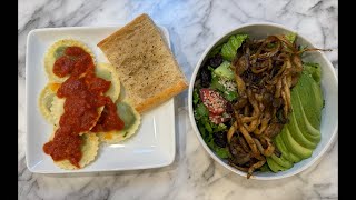 quotSpinach Ravioli Feast amp Chicken Salad with Avocado  Live Mukbang 🍽️quot [upl. by Aissila694]