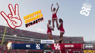 CFB 25 HOUSTON COUGARS DYNASTY SERIES EP3 vs RICE OWLS BAYOU BUCKET BOWL CLASSIC RIVILARY GAME [upl. by Borer]