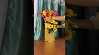 Beautiful DIY Flower Vase Craft using Newspaper short reel youtubeshort diy viral trending [upl. by Aalst988]