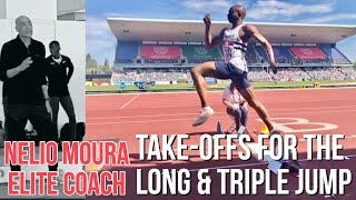 Long amp triple Jump takeOff drills with coach to Olympic Champions Nelio Moura [upl. by Ycrad]