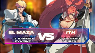 GGST ▰ ElMaza 1 Ranked Ky Kiske vs ITH 1 Ranked Baiken Guilty Gear Strive Matchup [upl. by Auka]