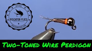 Tying a 2Tone Wired Perdigon Fly pattern For Trout and Panfish  Piscator Flies [upl. by Tahmosh]