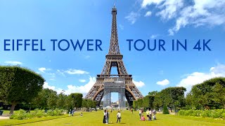 EIFFEL TOWER Paris France  Tour in 4K [upl. by Elohc329]