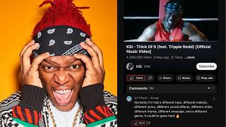 KSI got ratioed by a hate comment under his own music video [upl. by Selokcin]