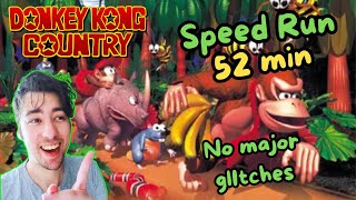 ENTREI NO RANKING MUNDIAL 52 MIN  SpeedRun  Donkey Kong Country No majors Glitch [upl. by Andrel323]