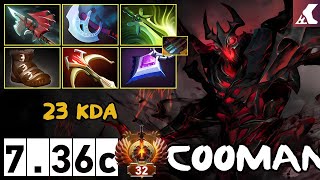 Shadow Fiend Pos 1  23 KDA  Cooman  736c  Immortal Dota [upl. by Aviva]