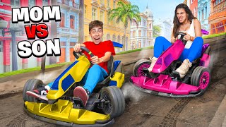 Mom vs Son Ultimate Racing Challenge [upl. by Durwood]