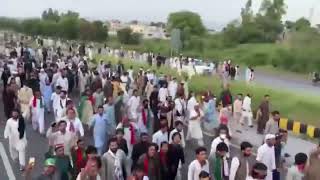 PTI protest in Rawalpindi Ali Amern Gandpur Lees [upl. by Anol309]