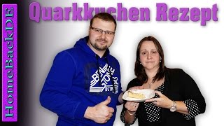 Quarkkuchen Rezept  Quarkkuchen ohne Boden  Backanleitung von HomeBackDE in 4K [upl. by Ahsenwahs648]