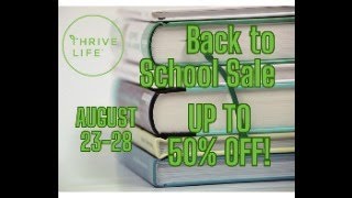 Thrive Life BacktoSchool Sale up to 50 off [upl. by Drofniw]