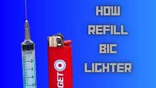 how to refill a Bic lighter very easy [upl. by Auoz]